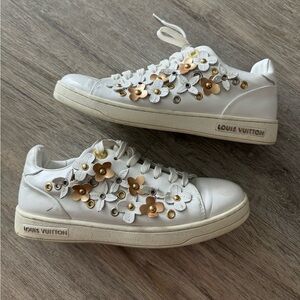 Authentic Louis vuitton floral sneakers